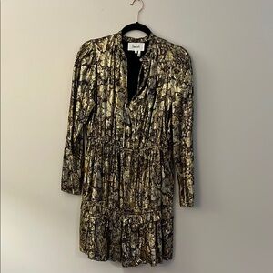 Ba&sh Gold and Black Women's Dress